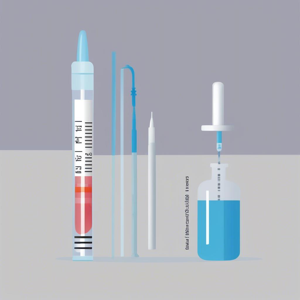 Hyaluronidase vial and syringe preparing for injection