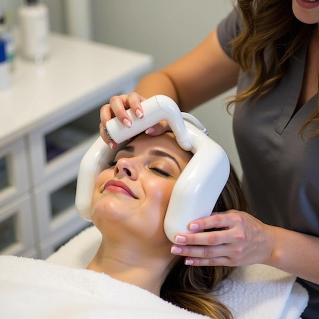 Hydrlifting Facial Procedure in a Spa Setting