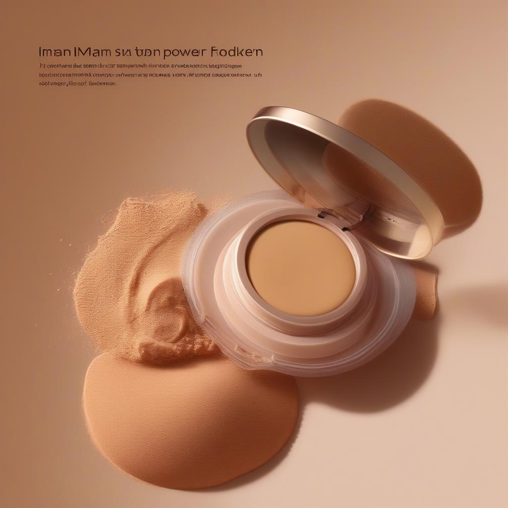 Applying Iman Cream to Powder Foundation