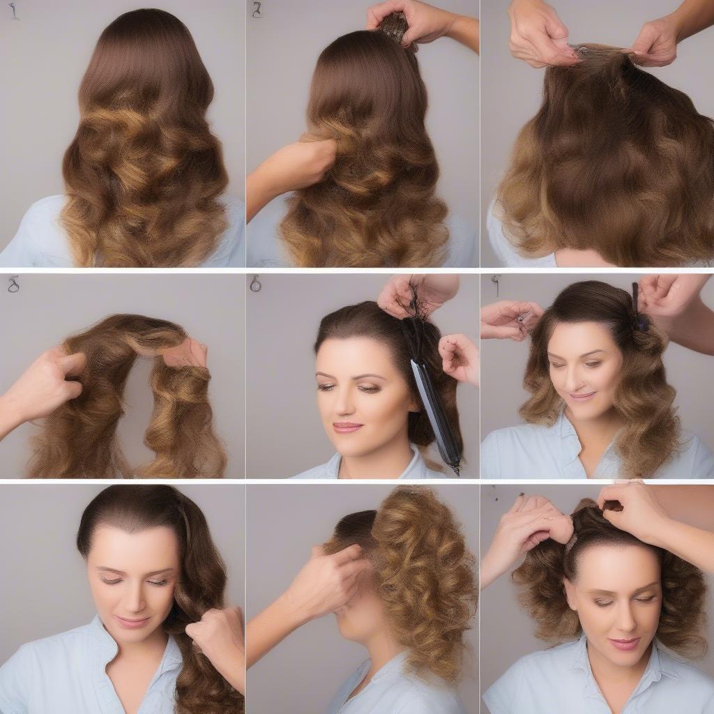 Installing French Curl Human Hair Extensions