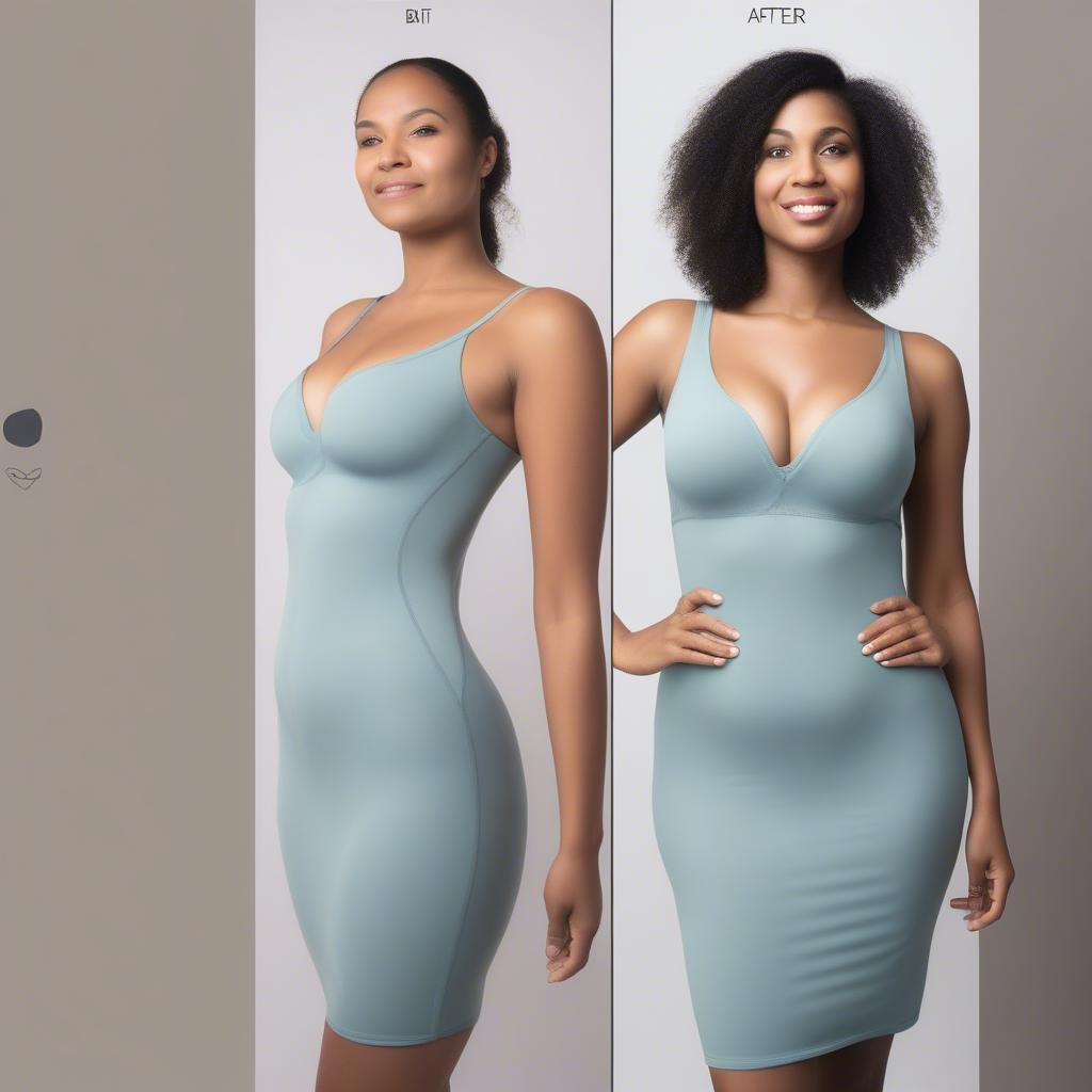 Internal Bra Dress: Before and After