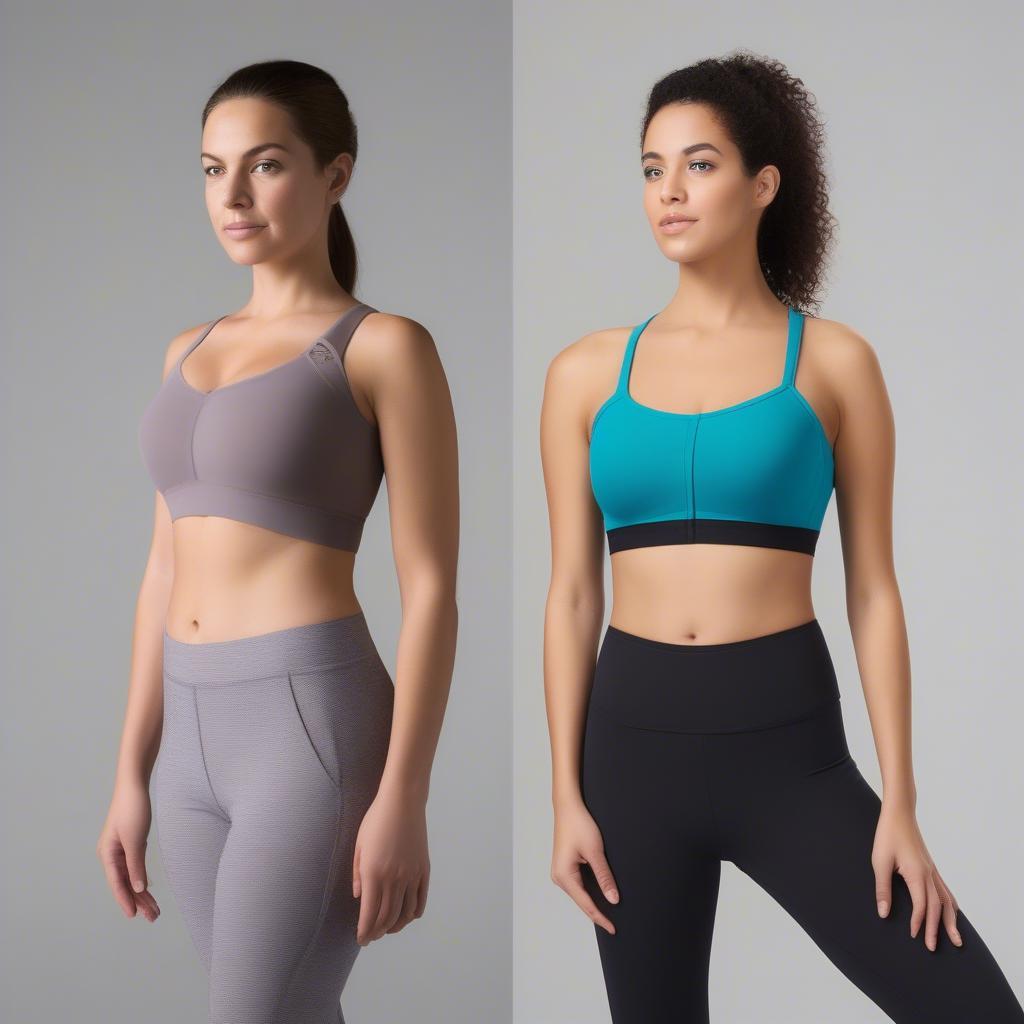 Internal Bra Sports Bra: Before and After