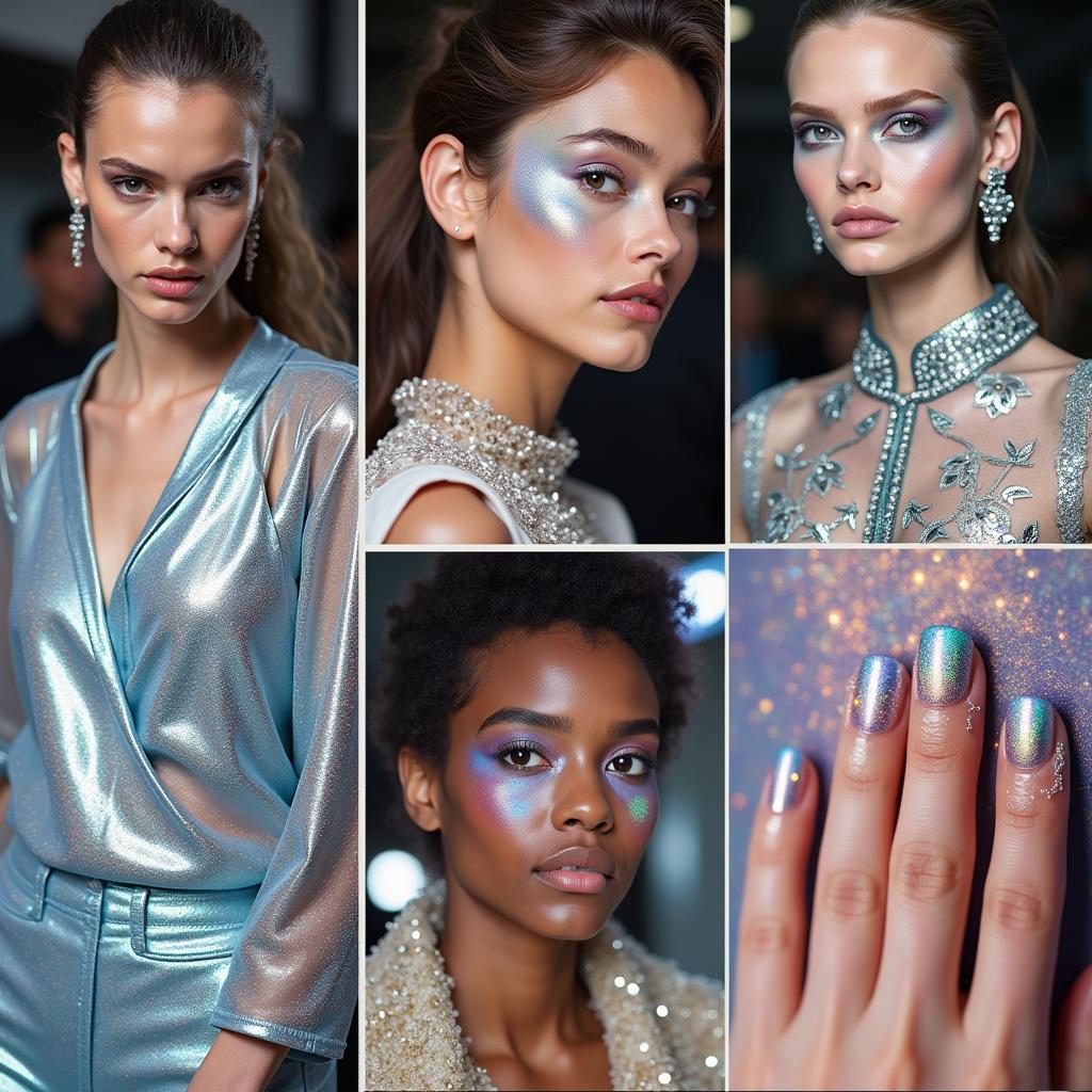 Iridescent Opalescent Fashion and Makeup