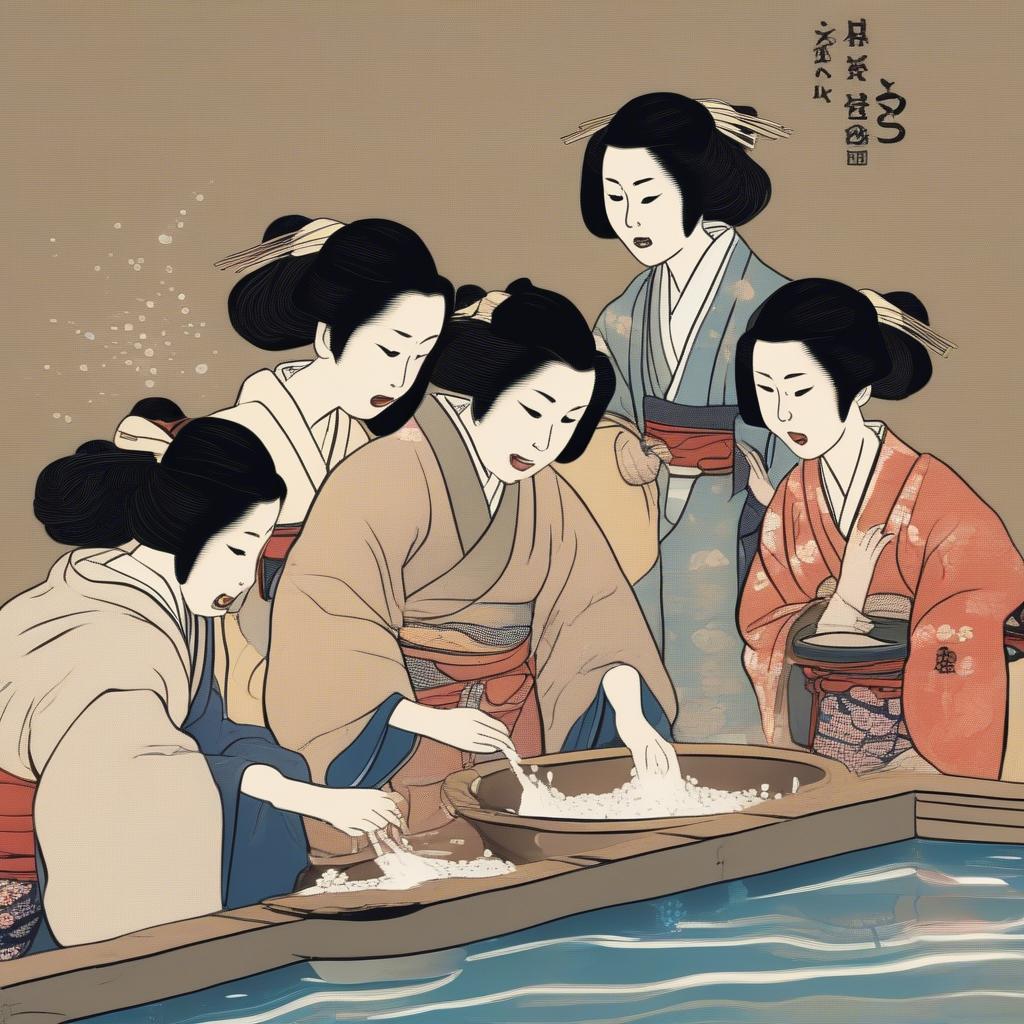 Japanese Women Using Rice Water for Skincare