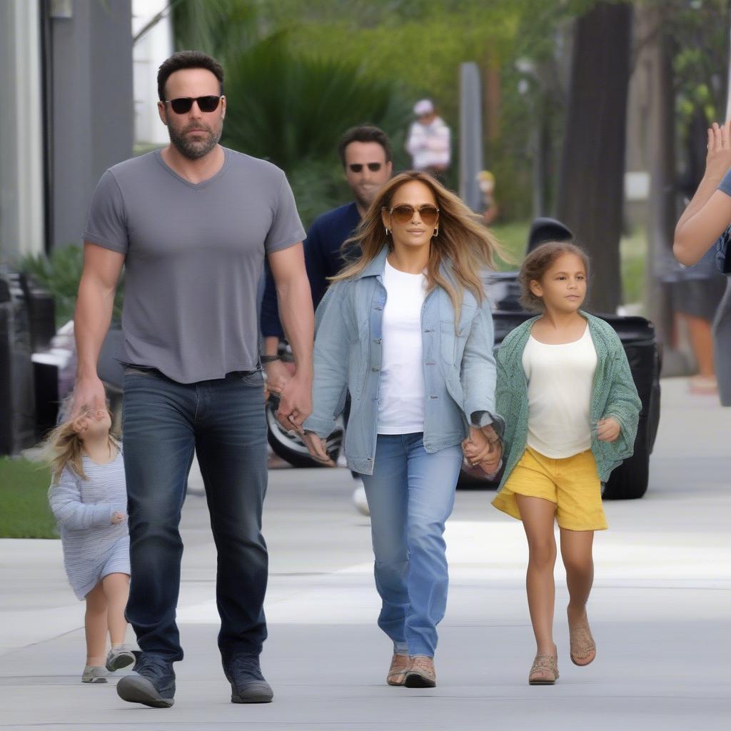 Jennifer Lopez and Ben Affleck on a Family Outing