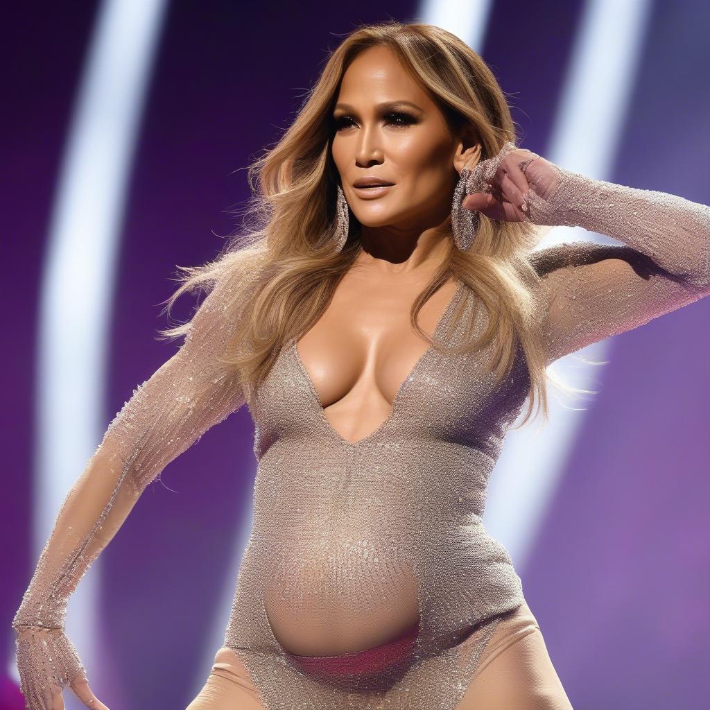 Jennifer Lopez Performing on Stage