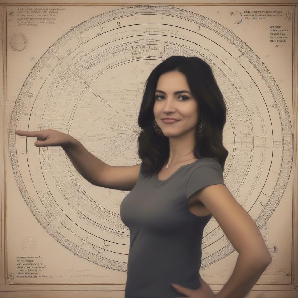 Jessica Lanyadoo analyzing an astrology chart