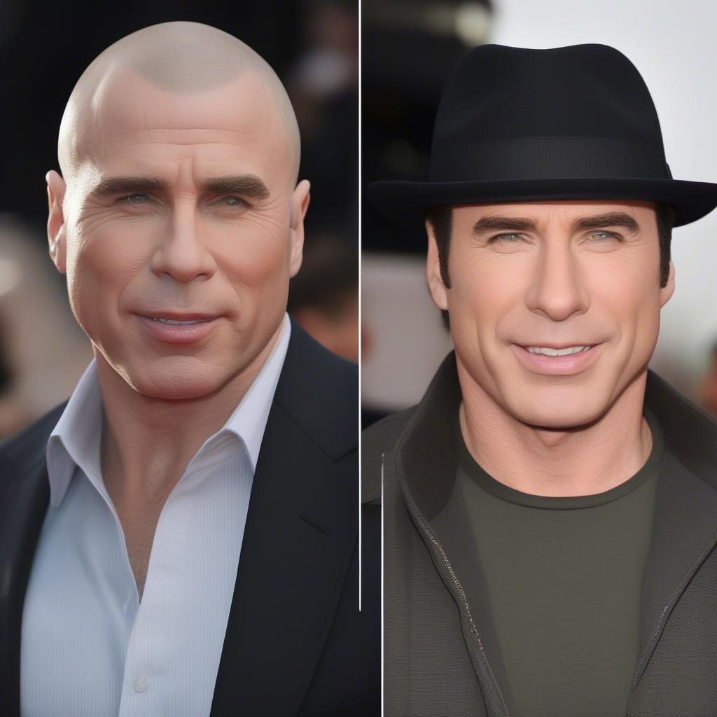 John Travolta with a Shaved Head