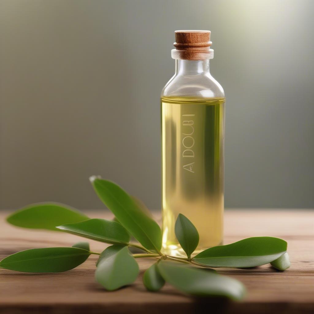 Bottle of pure jojoba oil