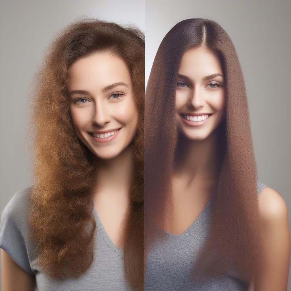 Before and After KC Keratin Treatment