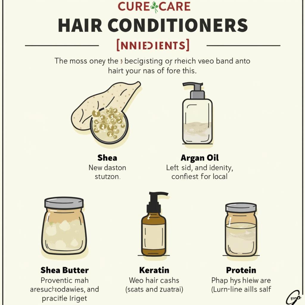 Key ingredients found in cure care hair conditioners