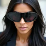 Kim Kardashian in Futuristic Sunglasses