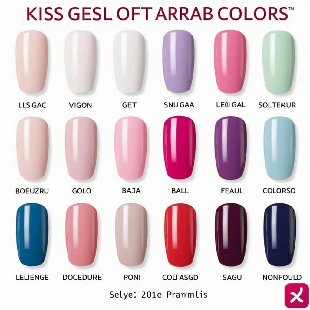 Kiss Gel Pro Polish Color Range