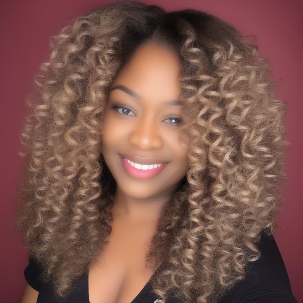 Defined Curls with Kiss Twist Curl Gel