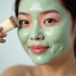 Applying Korean Clay Mask