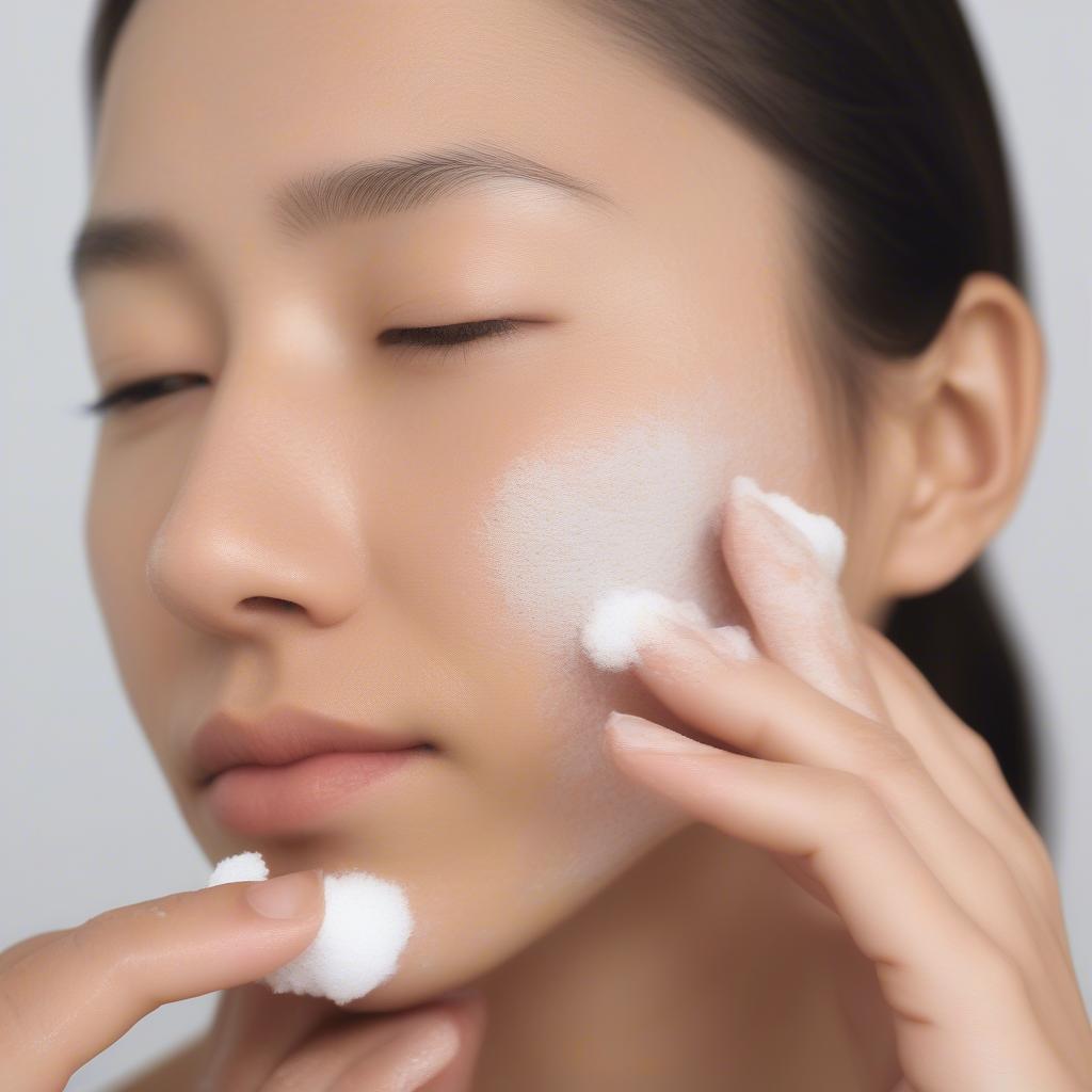 Applying Korean Exfoliant Face Products