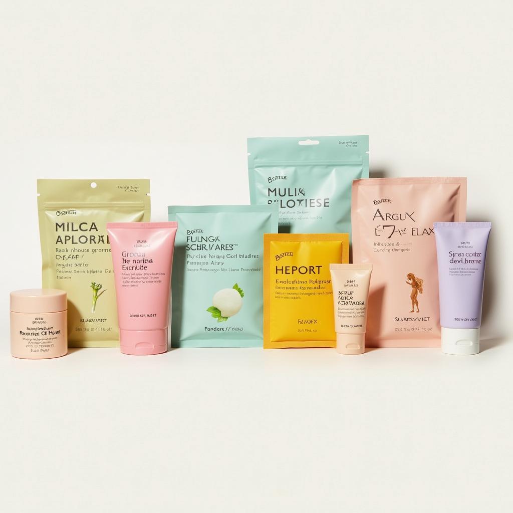 Korean Exfoliating Face Products in Various Packaging