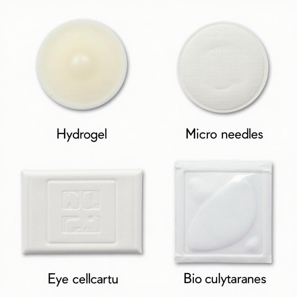 A variety of Korean eye patches displayed