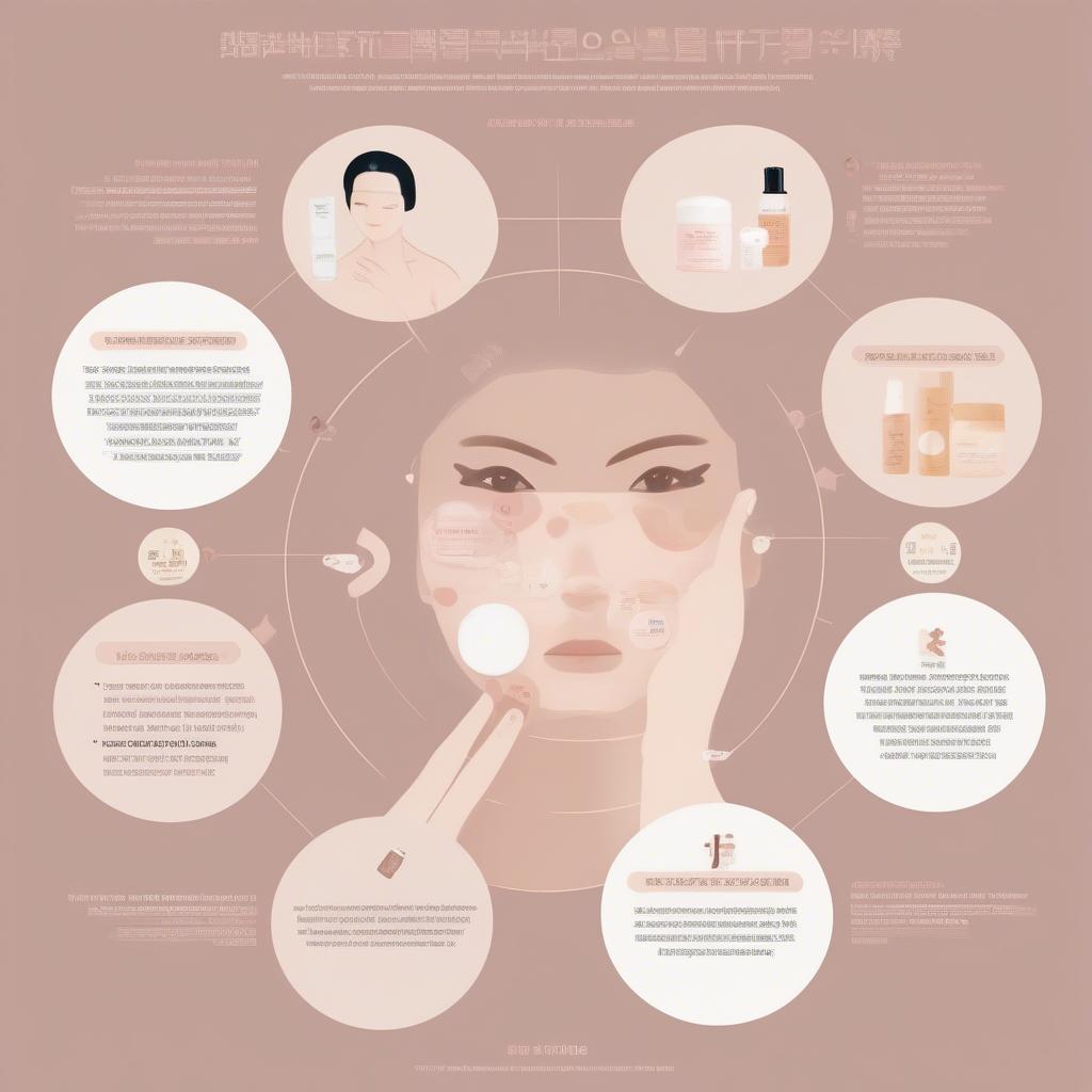 A graphic illustrating the steps of a Korean skincare routine, with icons representing each product and a brief description of its purpose.