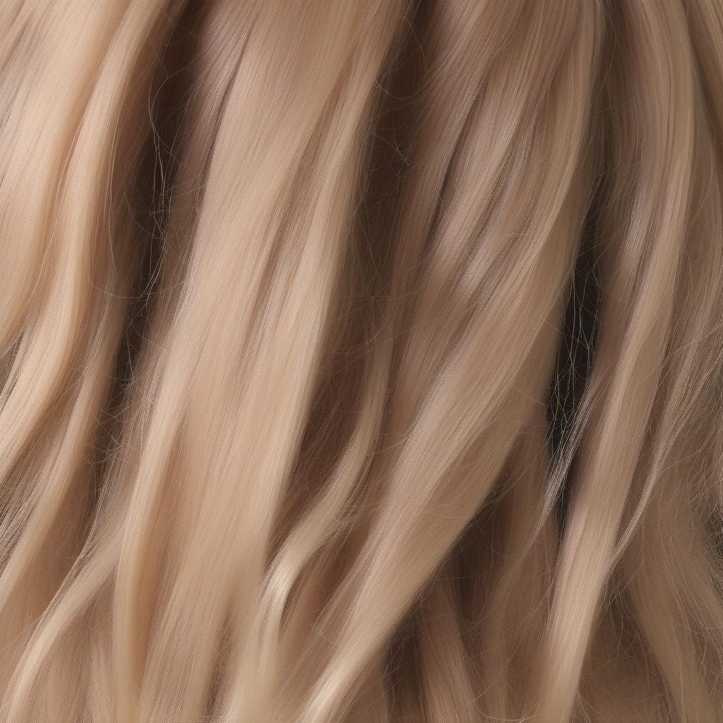 Close-up of a lace front wig hairline