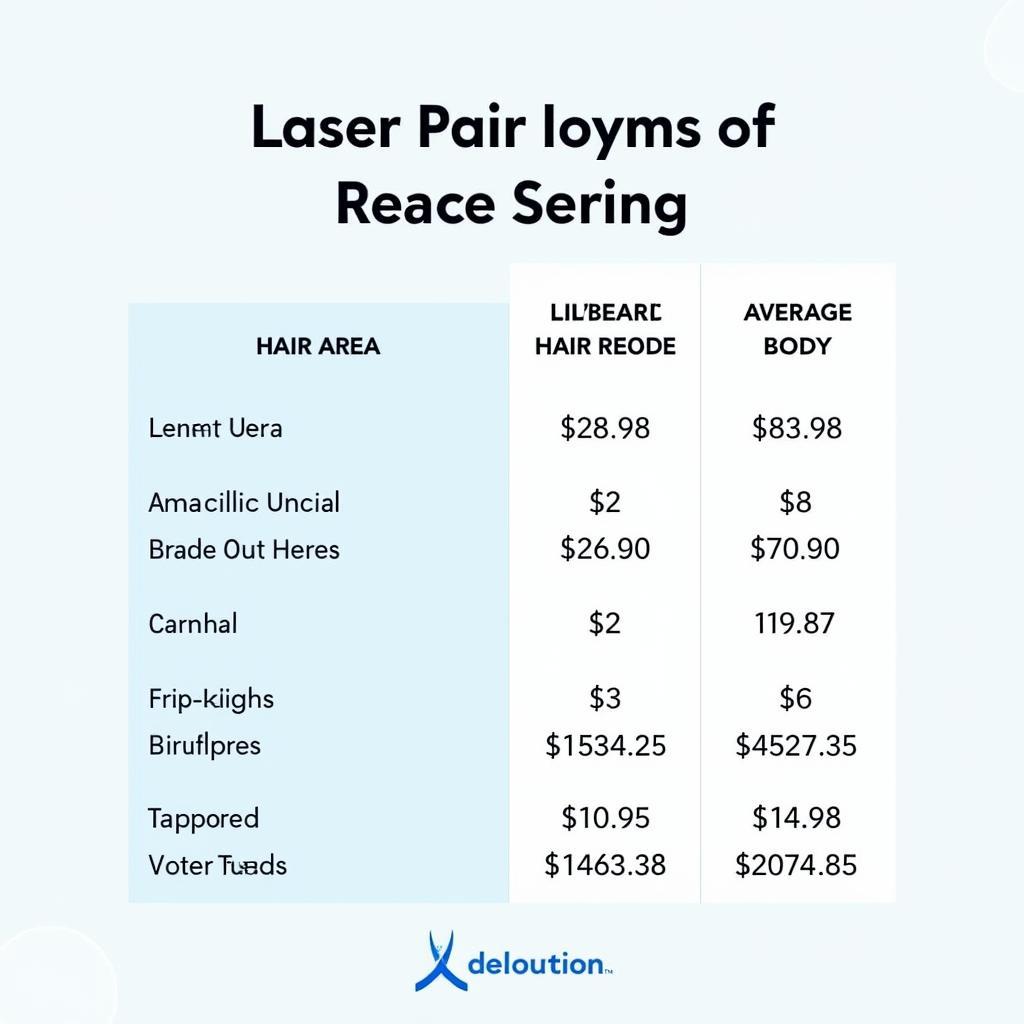 Laser Hair Removal Cost Comparison Chart