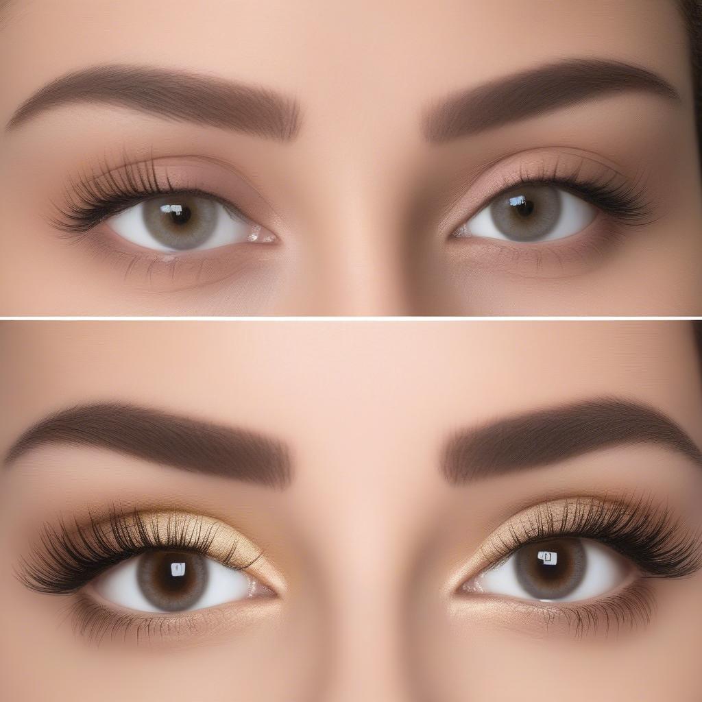 LashSense Mascara Before and After