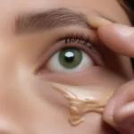 Applying Lazy Jungle Eye Cream