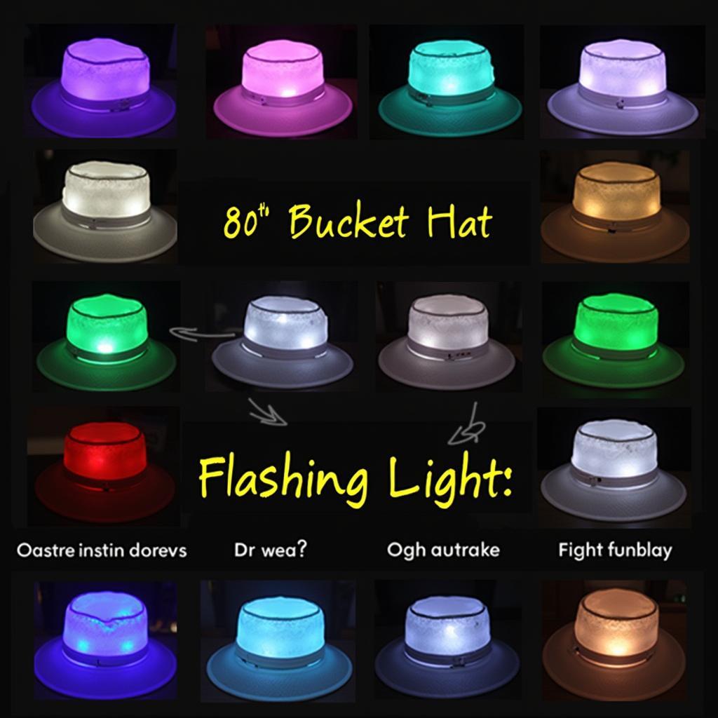 Different LED Bucket Hat Styles