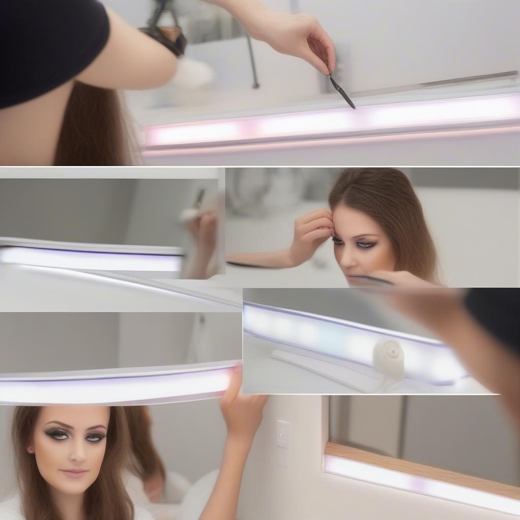 Installing LED Strip Lights Around a Mirror