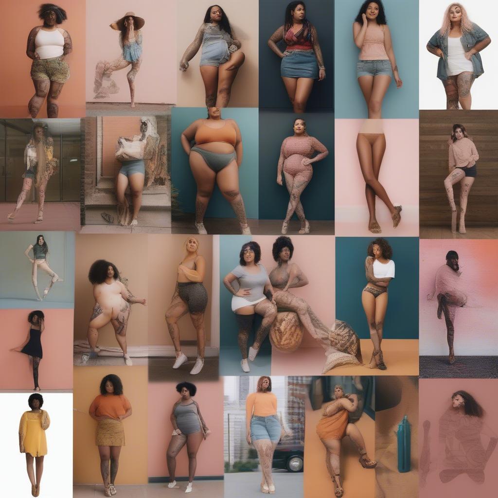 Legs Tumblr Aesthetic: A collage showcasing various leg aesthetics celebrated on Tumblr, including toned legs, tattooed legs, legs in different poses and outfits, highlighting the diversity and body positivity within the community.