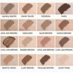 Various Light Brown Eyebrow Gel Shades