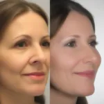 Before and after lip injection showing subtle volume increase