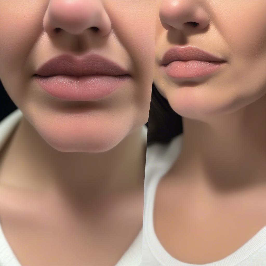 Dramatic Lip Enhancement Before and After