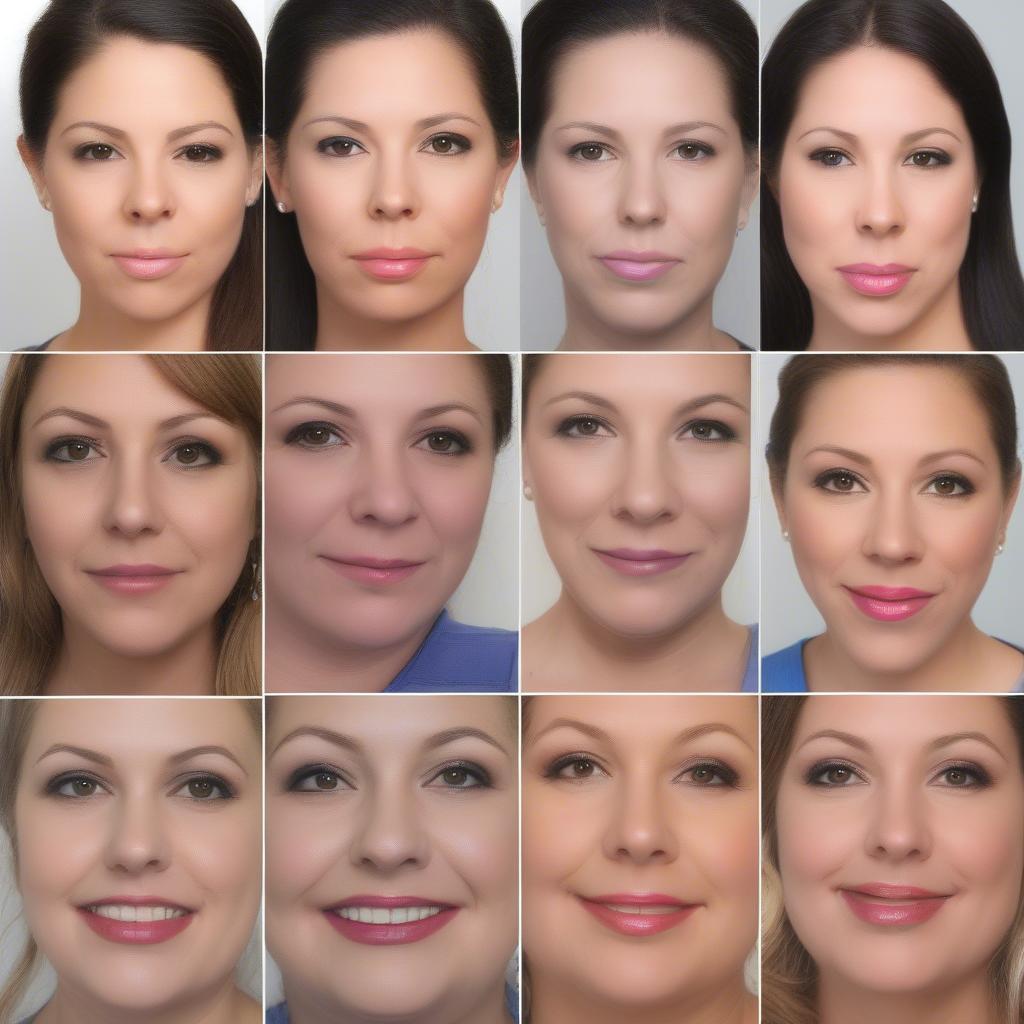 Examples of good candidates for lip shortening