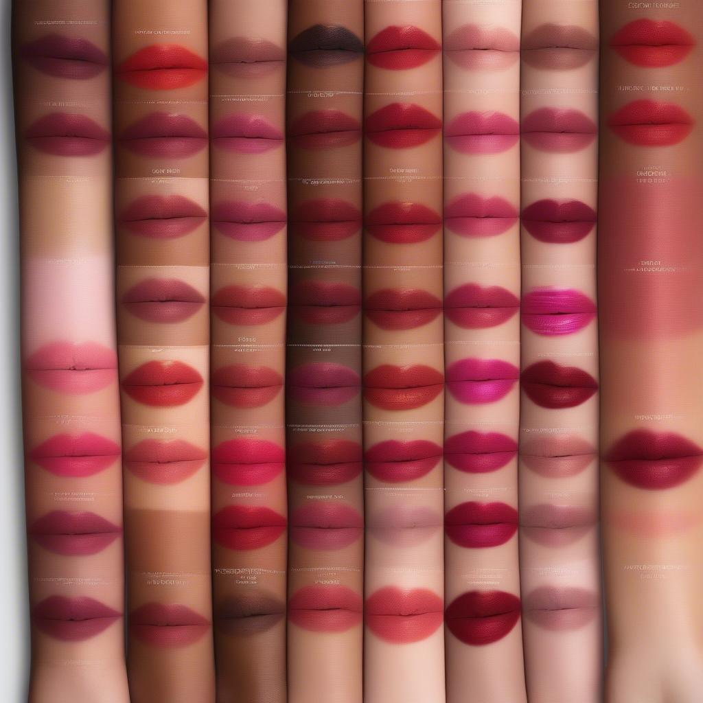 LipTensity Lipstick Swatches on Different Skin Tones