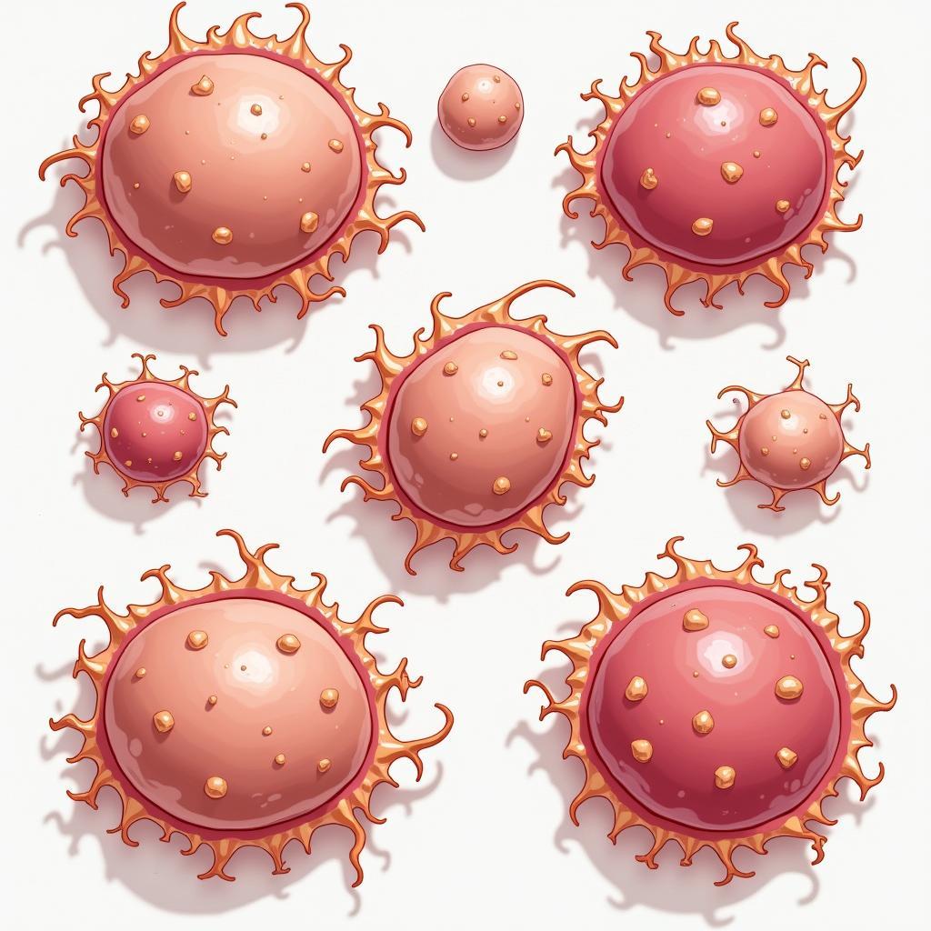 Loc lumps at various stages of development