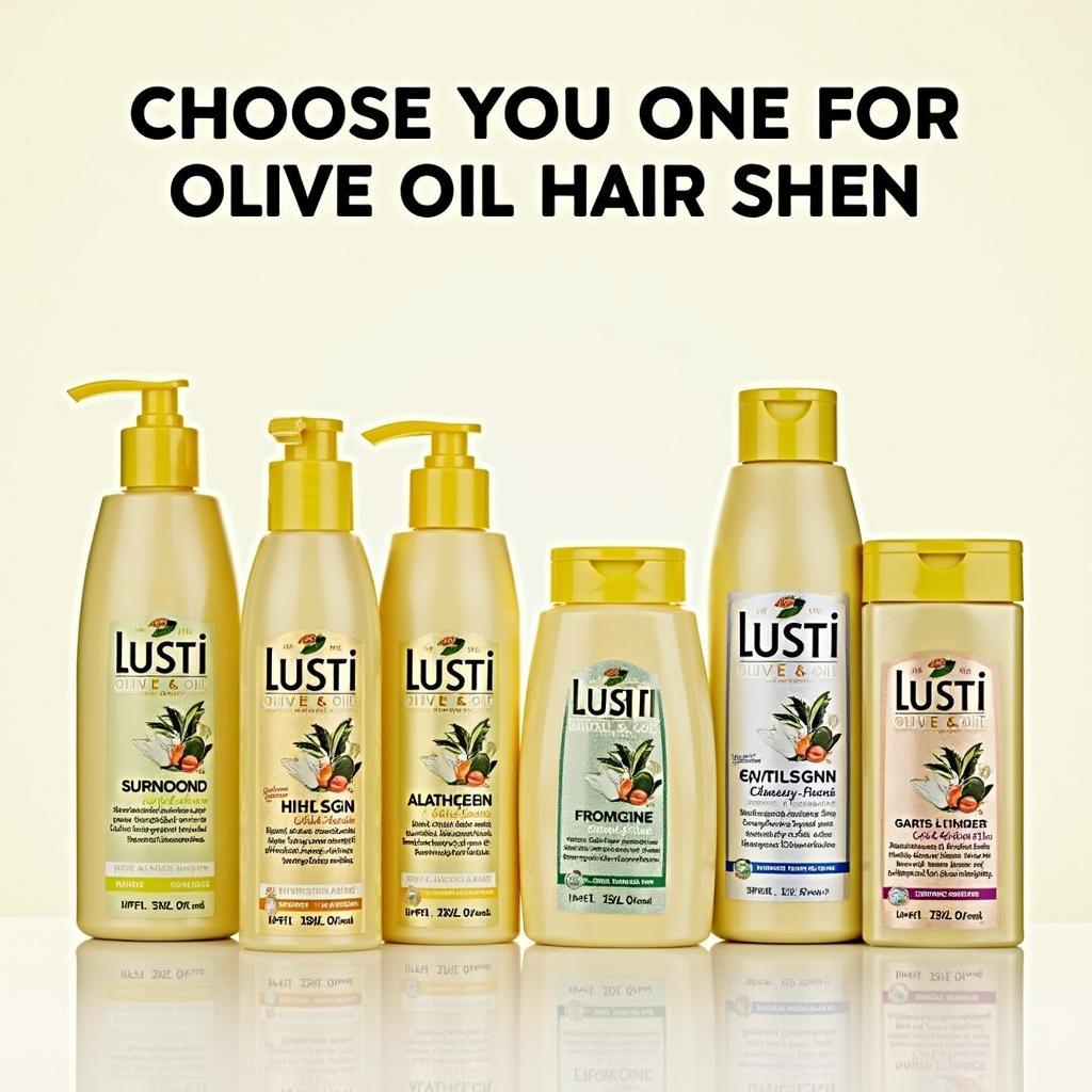 Various Lusti Olive Oil Hair Sheen Products