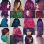 Vibrant shades of magic color hair dye