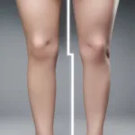 Makeup effectively covering spider veins on legs