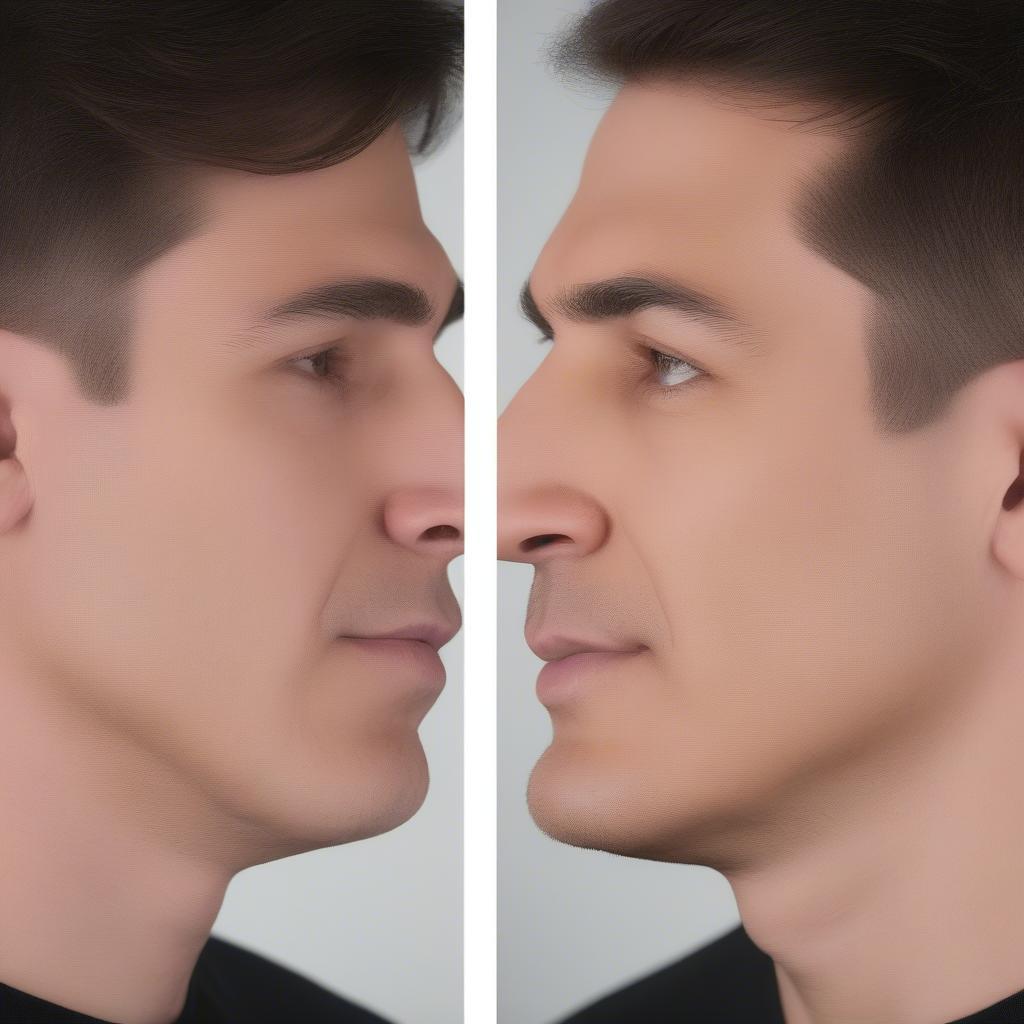 Before and After Male Jaw Filler Treatment