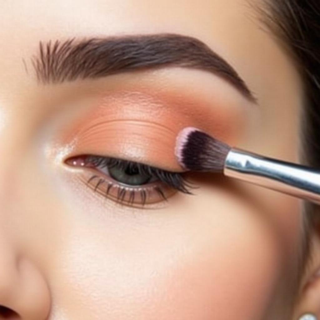 Matte Peach Eyeshadow Blending Techniques