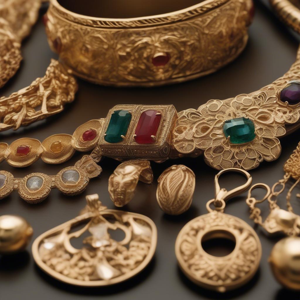 Mature Gold Jewelry: Examples of intricate and timeless gold jewelry designs.