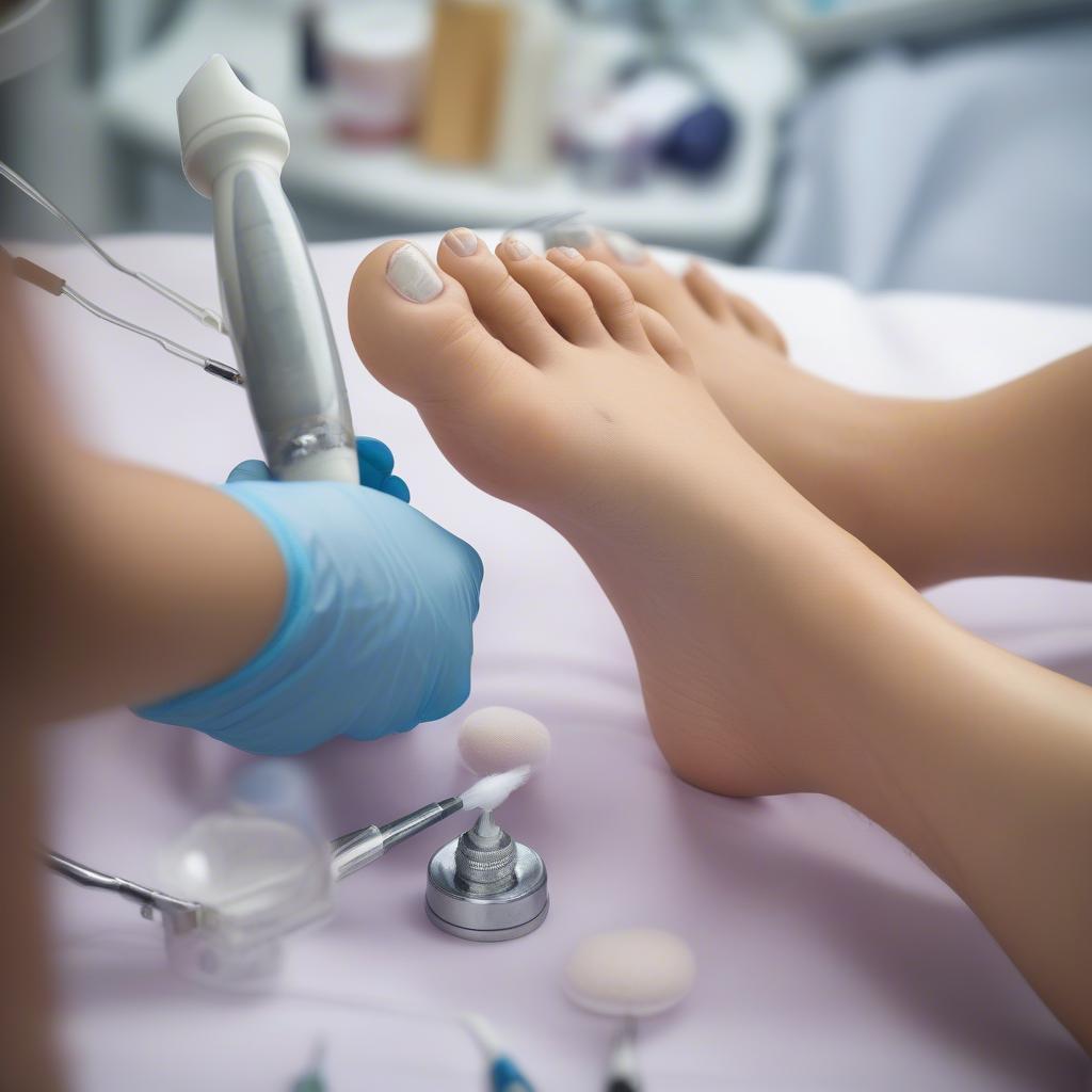 Medical Pedicure Kit in Use