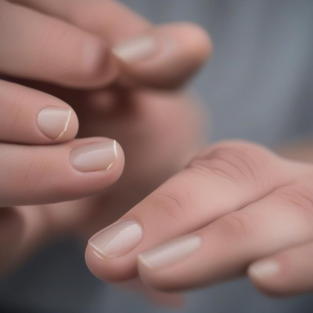 Men's Nails Before and After Using Nail Hardener