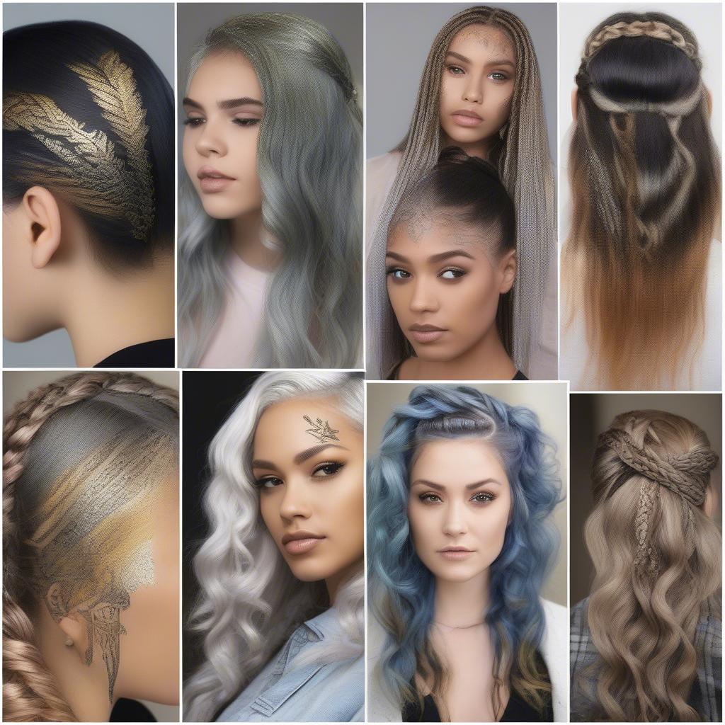 Different Metallic Hair Tattoo Styles