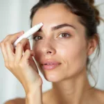 Woman Applying Micellar Water Pen