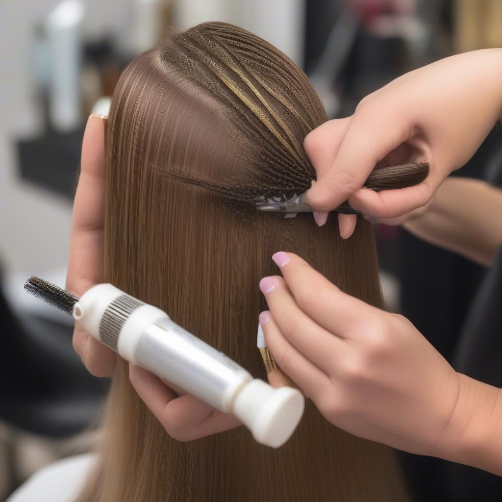 Microtip Hair Extensions Application Process