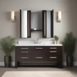 Modern 60-inch vanity without top