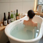 Modern bath sake ritual