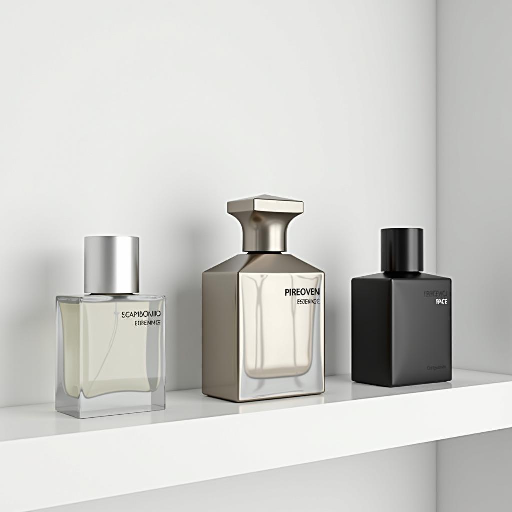 Modern La Cologne Bottles on a Minimalist Shelf